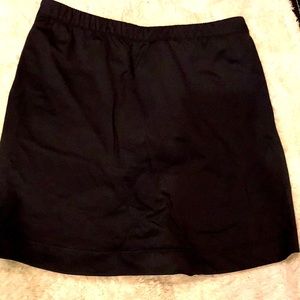 Femina Medium black shaping satin shapewear slimming panty skirt shorts EUC